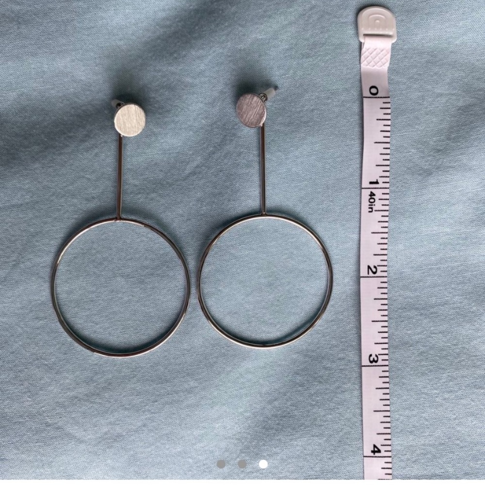 ❤️ Silver ring earrings ❤️ - Picture 3 of 3